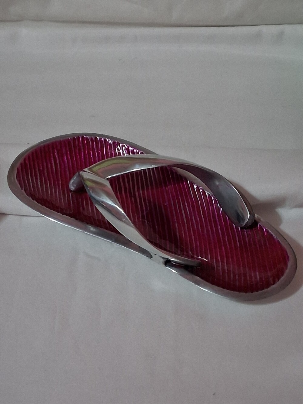 Vintage Cast Aluminum Flip Flop Trinket Dish